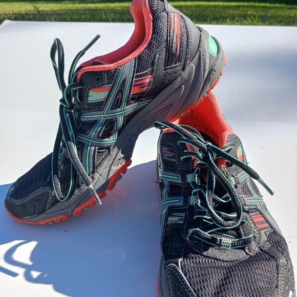 Asics Size 9 Black Orange men's Sneaker Shoes - Picture 2 of 11